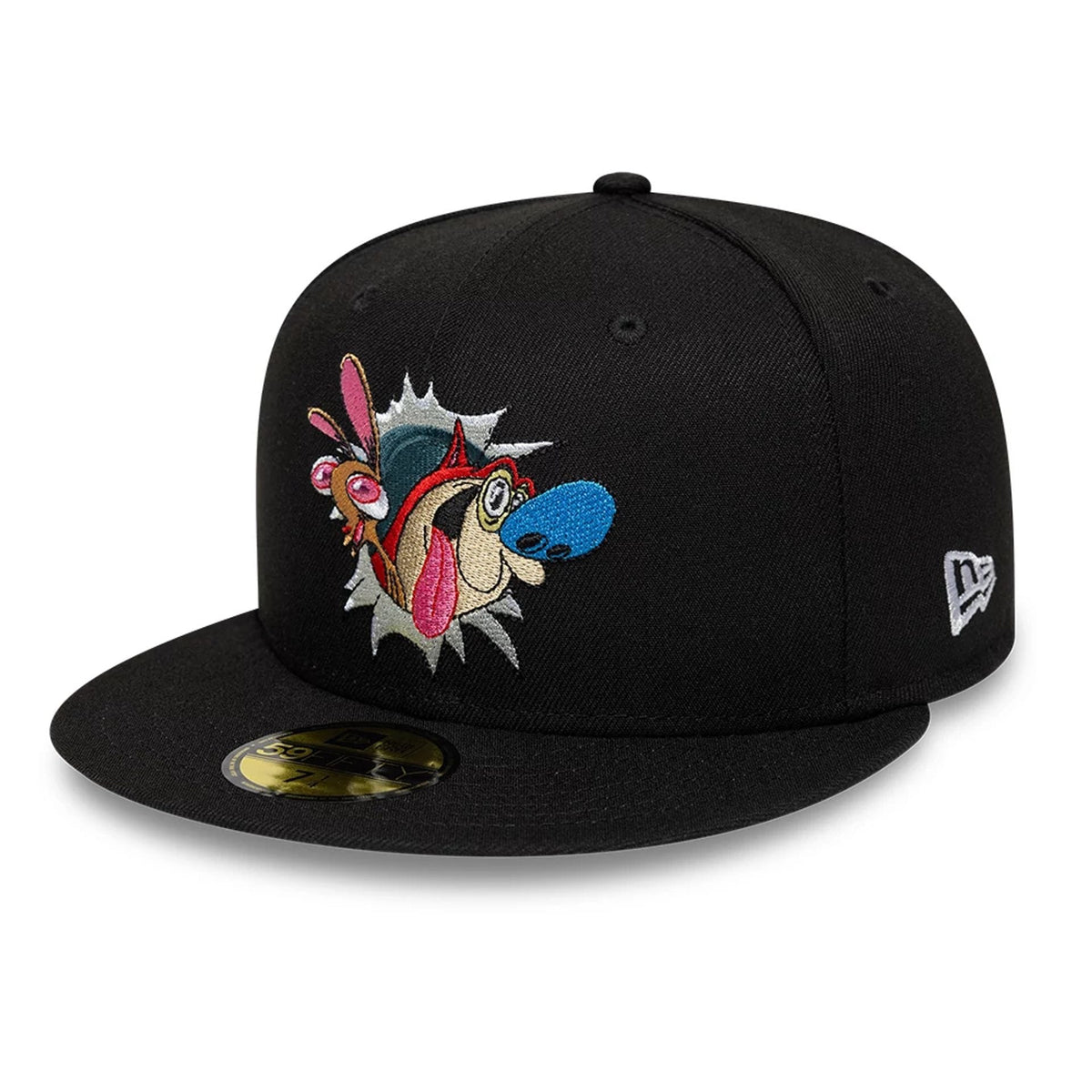 Ren & Stimpy Character Graphic Black 59FIFTY Fitted Cap-klyvox