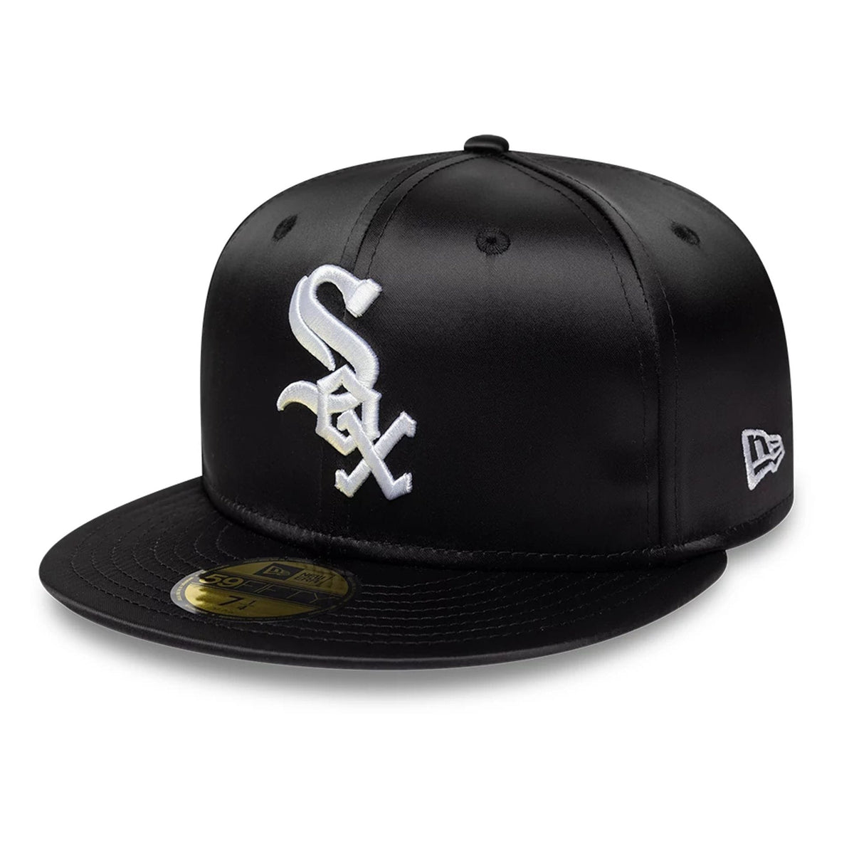 Chicago White Sox MLB Satin Black 59FIFTY Fitted Cap-klyvox