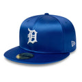 Detroit Tigers MLB Satin Blue 59FIFTY Fitted Cap-klyvox