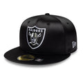 Las Vegas Raiders NFL Satin Black 59FIFTY Fitted Cap-klyvox