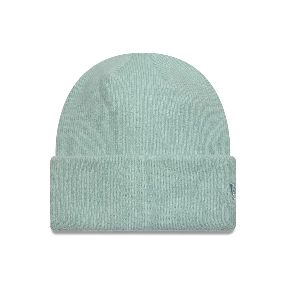New Era Mohair Pastel Blue Wide Cuff Knit Beanie Hat-klyvox