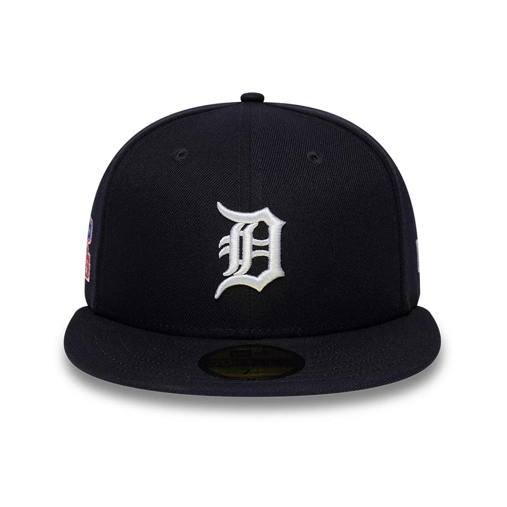 Detroit Tigers MLB Sidepatch Satin Lined Navy 59FIFTY Fitted Cap-klyvox