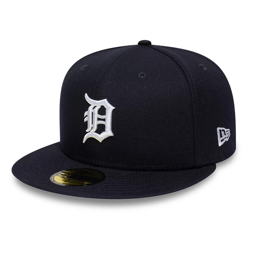 Detroit Tigers MLB Sidepatch Satin Lined Navy 59FIFTY Fitted Cap-klyvox