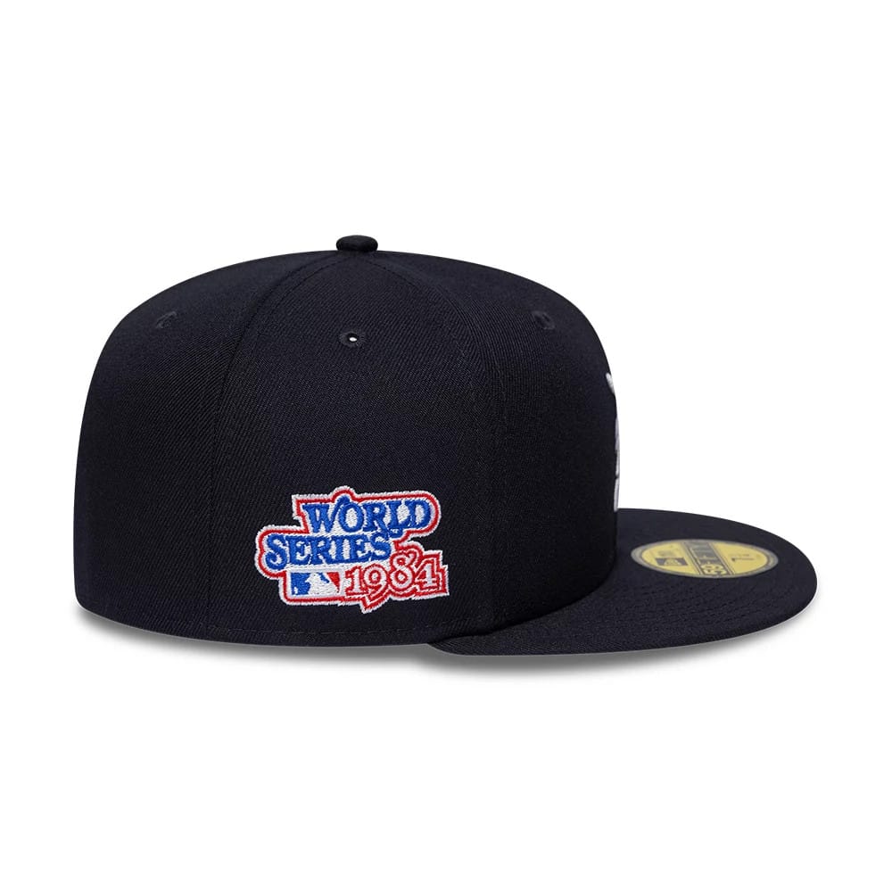 Detroit Tigers MLB Sidepatch Satin Lined Navy 59FIFTY Fitted Cap-klyvox