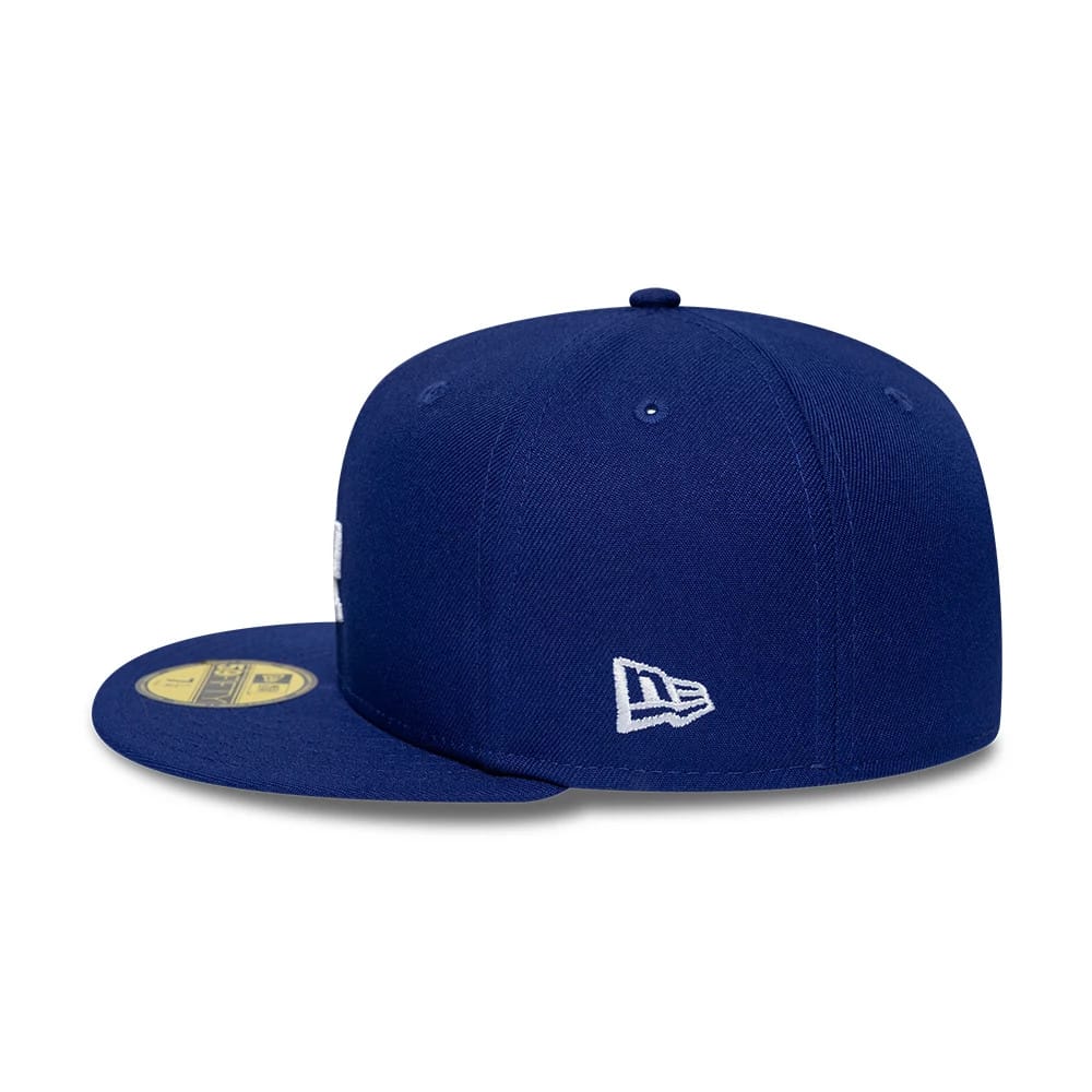 LA Dodgers MLB Sidepatch Satin Lined Dark Blue 59FIFTY Fitted Cap-klyvox