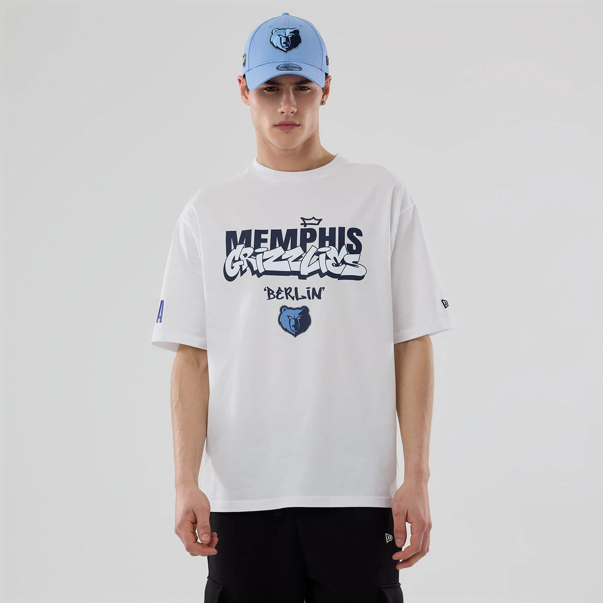 Memphis Grizzlies NBA Berlin Game 2026 White Oversized T-Shirt-klyvox