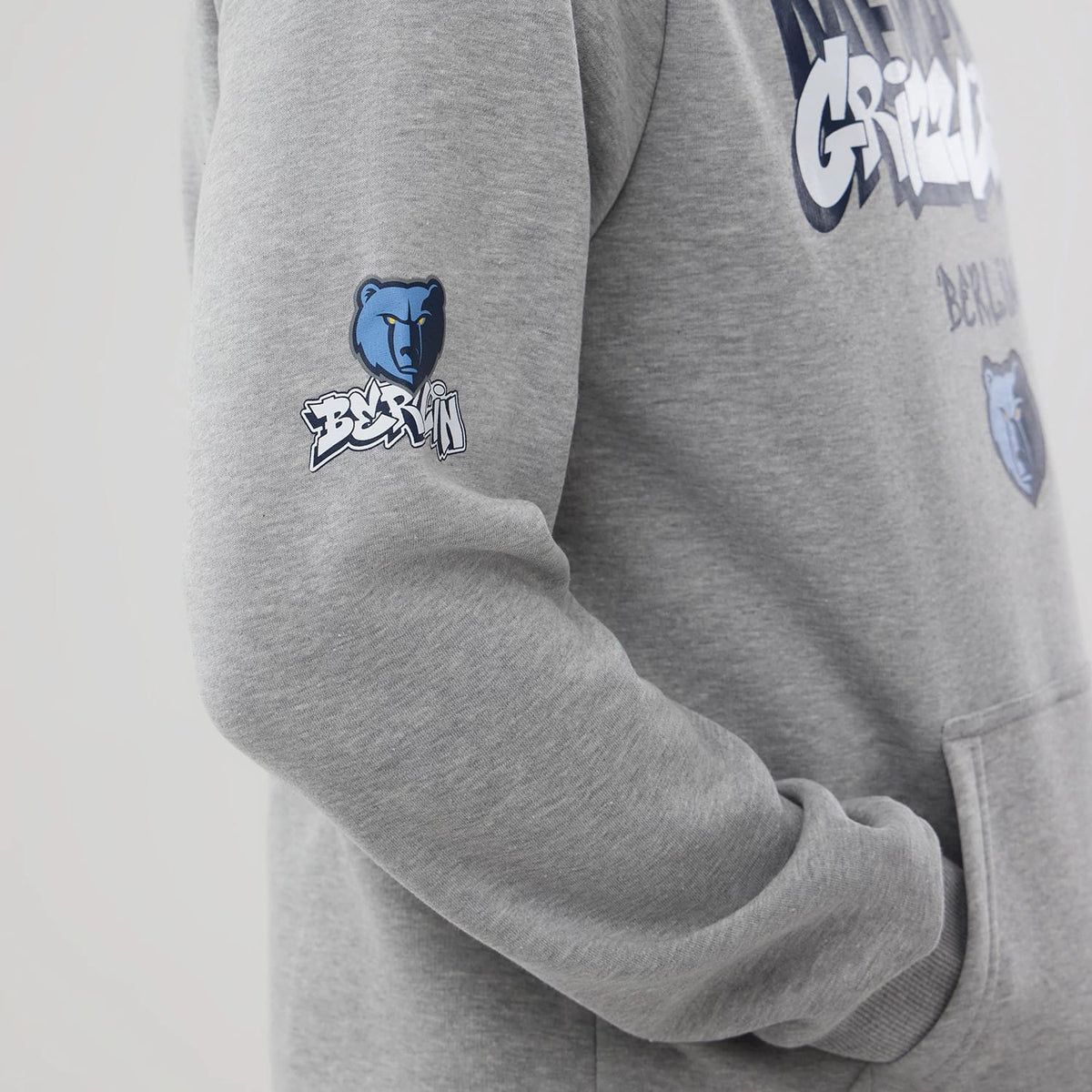 Memphis Grizzlies NBA Berlin Game 2026 Grey Pullover Hoodie-klyvox
