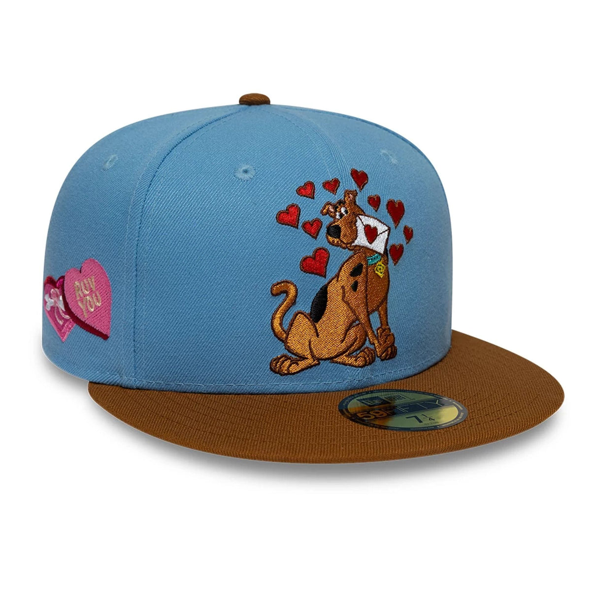 Scooby Doo Heart Pastel Blue 59FIFTY Fitted Cap-klyvox