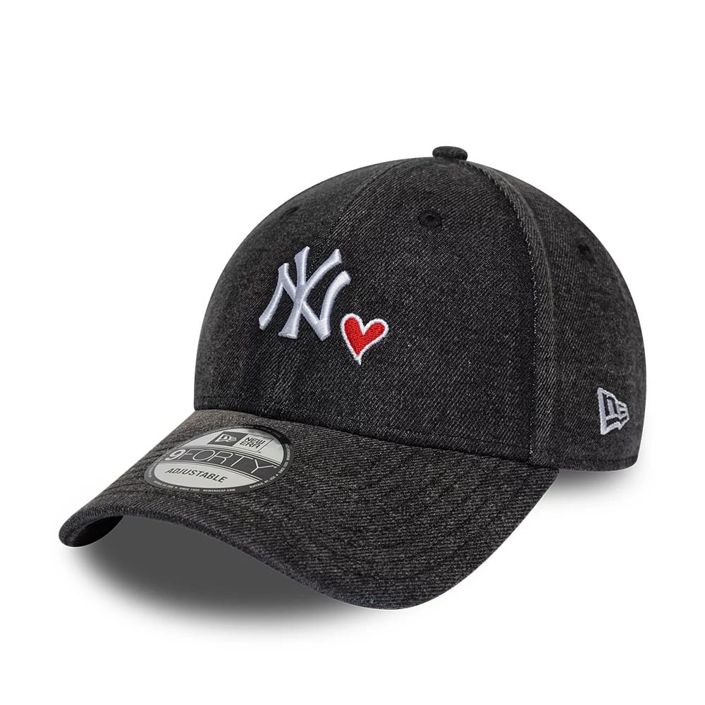 New York Yankees MLB Washed Denim Black 9FORTY Adjustable Cap-klyvox