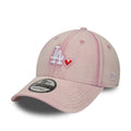 LA Dodgers MLB Washed Denim Pastel Pink 9FORTY Adjustable Cap-klyvox