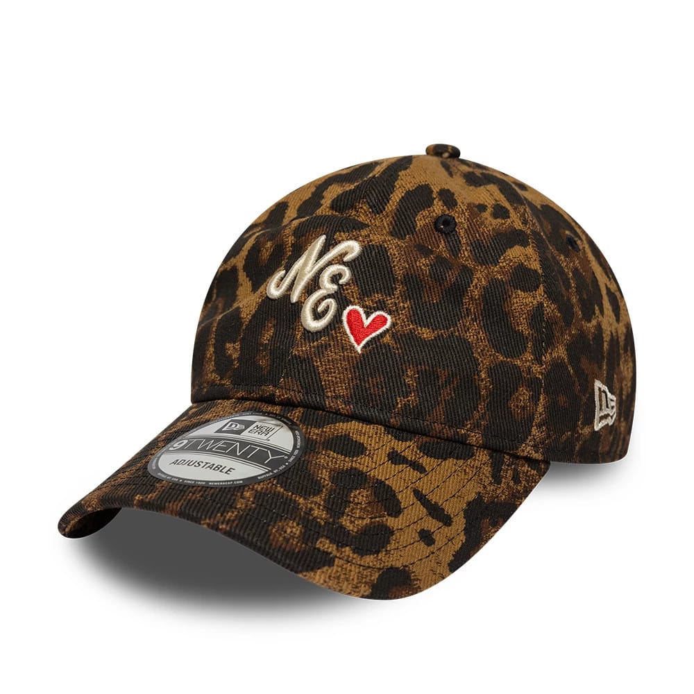 New Era Leopard Heart Brown 9TWENTY Adjustable Cap-klyvox