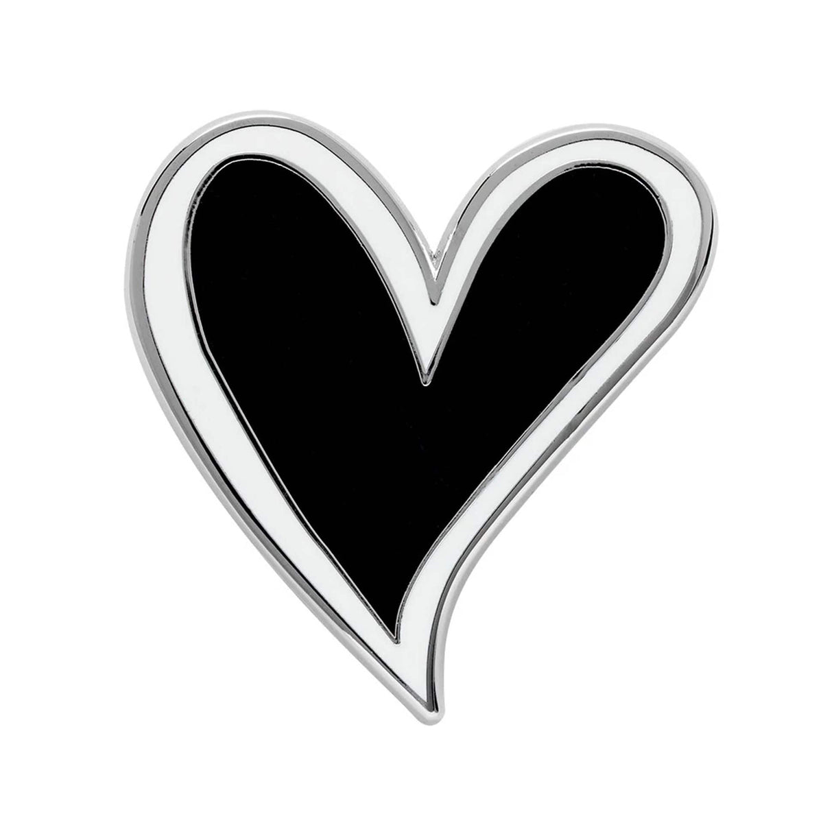New Era Heart Black Pin Badge-klyvox