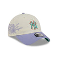 New York Yankees MLB Lavender Flowers White Casual Classic Adjustable Cap-klyvox