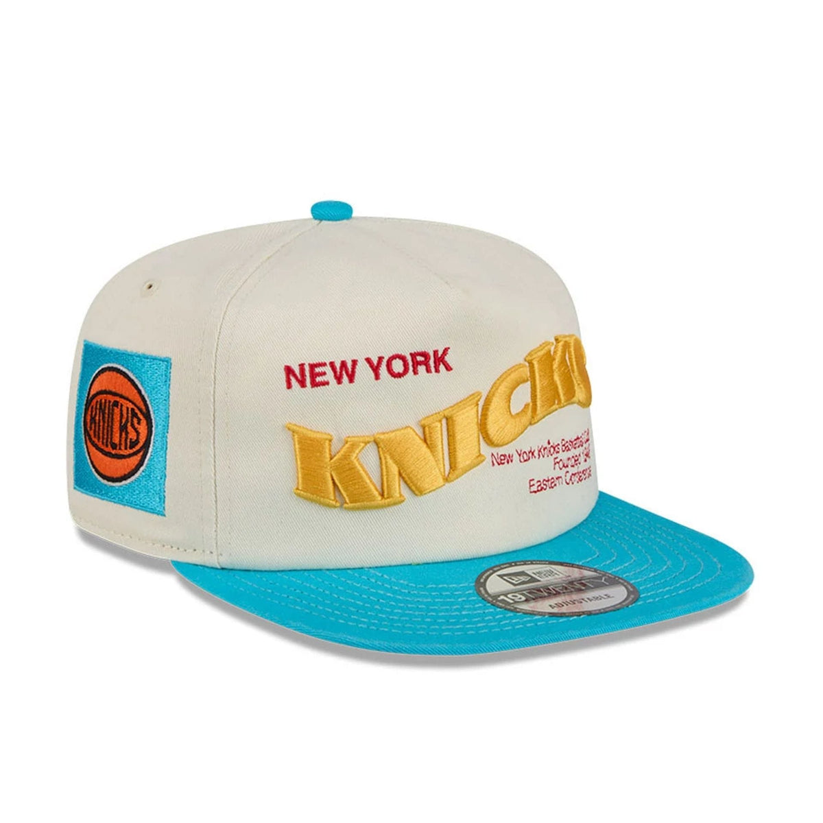 New York Knicks NBA Conference Script White 19TWENTY Adjustable Cap-klyvox