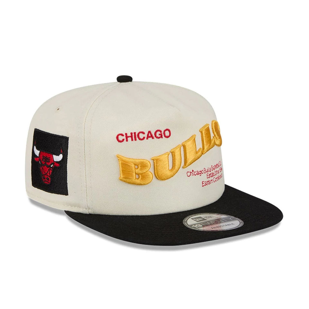 Chicago Bulls NBA Conference Script White 19TWENTY Adjustable Cap-klyvox
