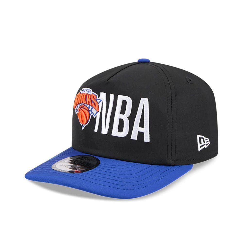 New York Knicks NBA Team Logo Black 19TWENTY Adjustable Cap-klyvox