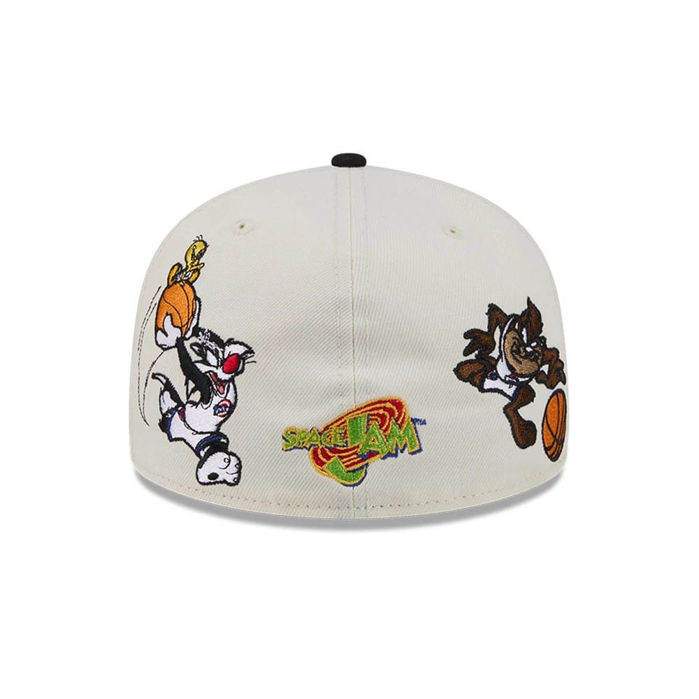 Chicago Bulls Space Jam Tune Squad White 59FIFTY Fitted Cap-klyvox