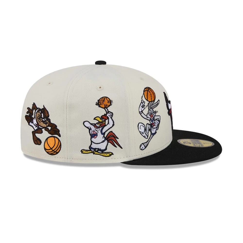 Chicago Bulls Space Jam Tune Squad White 59FIFTY Fitted Cap-klyvox