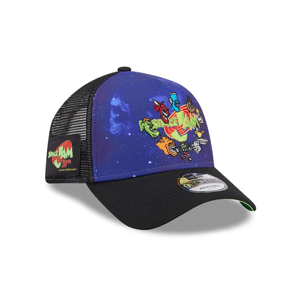 Space Jam Rivalry Black 9FORTY A-Frame Trucker Adjustable Cap-klyvox