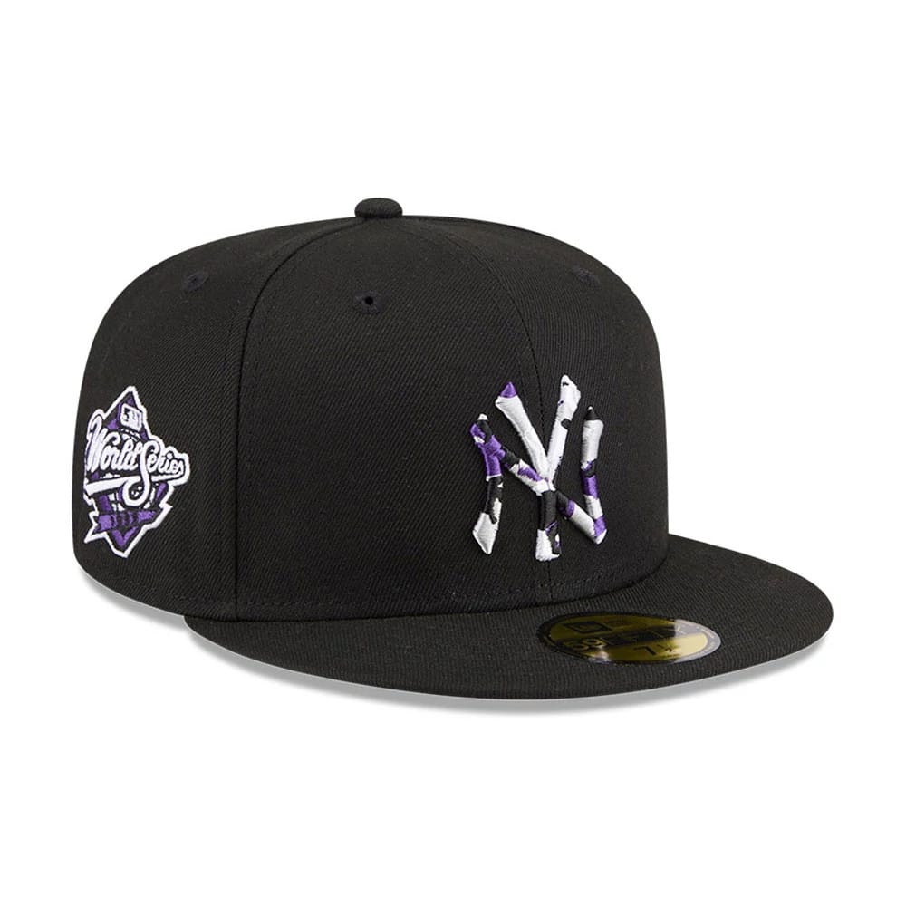 New York Yankees MLB Camo Infill Black 59FIFTY Fitted Cap-klyvox