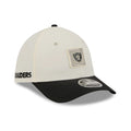 Las Vegas Raiders NFL Training 2026 White 39THIRTY M-Crown Stretch Fit Cap-klyvox
