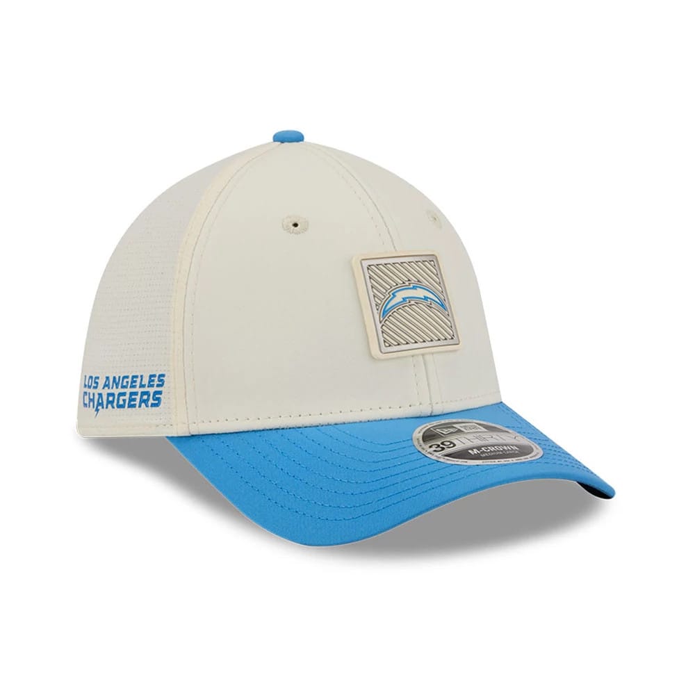 LA Chargers NFL Training 2026 White 39THIRTY M-Crown Stretch Fit Cap-klyvox