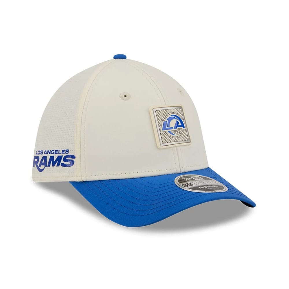 LA Rams NFL Training 2026 White 39THIRTY M-Crown Stretch Fit Cap-klyvox