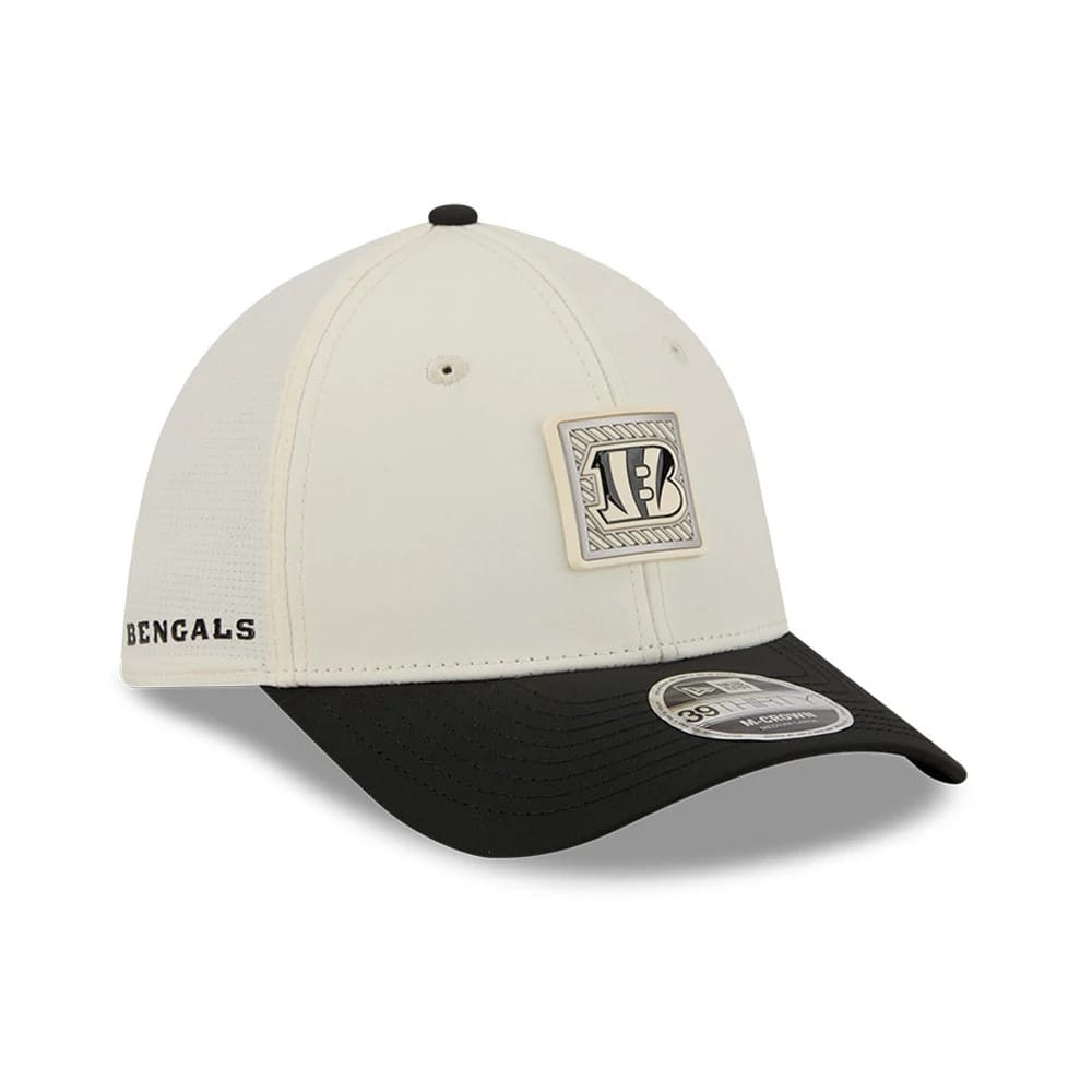 Cincinnati Bengals NFL Training 2026 White 39THIRTY M-Crown Stretch Fit Cap-klyvox