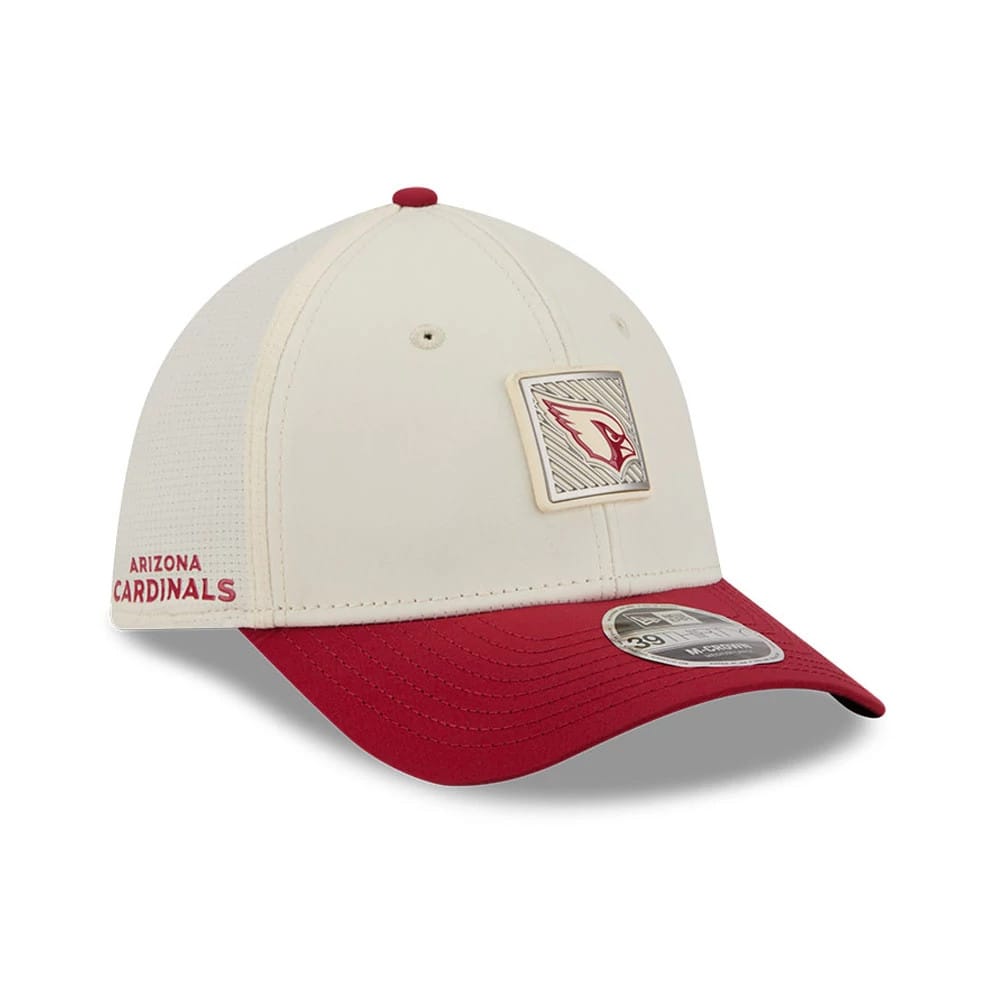 Arizona Cardinals NFL Training 2026 White 39THIRTY M-Crown Stretch Fit Cap-klyvox