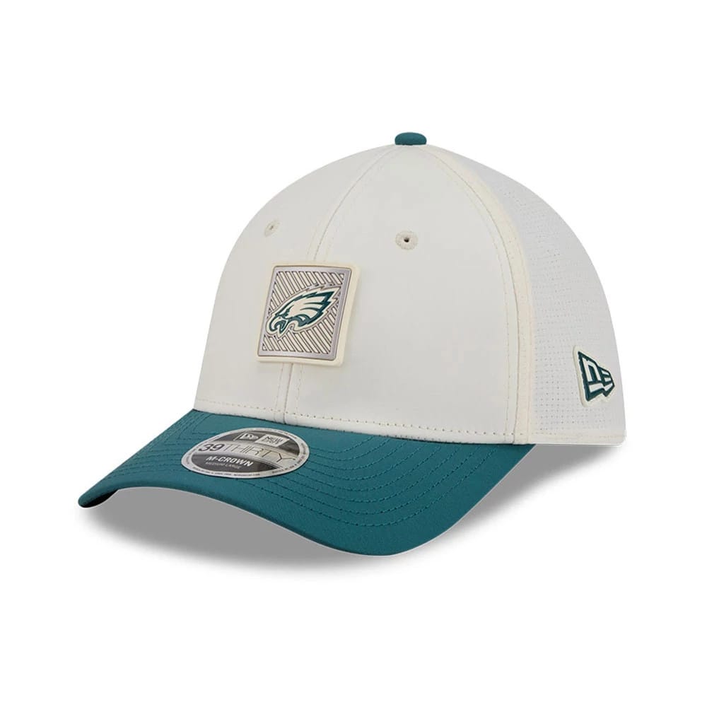 Eagles NFL Training 2026 White 39THIRTY M-Crown Stretch Fit Cap-klyvox