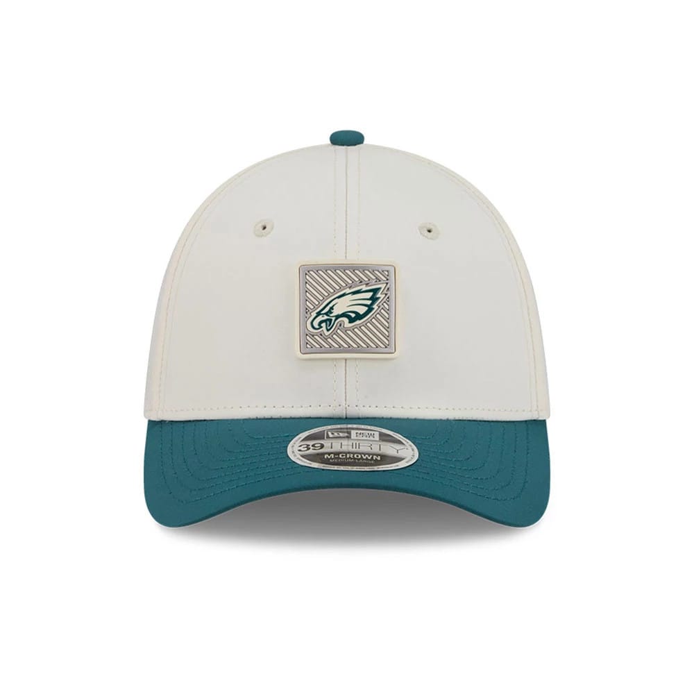 Eagles NFL Training 2026 White 39THIRTY M-Crown Stretch Fit Cap-klyvox