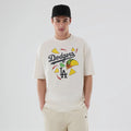 LA Dodgers MLB Food Graphic Open White Oversized T-Shirt-klyvox