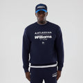 Williams Navy Oversized Crewneck Sweater-klyvox