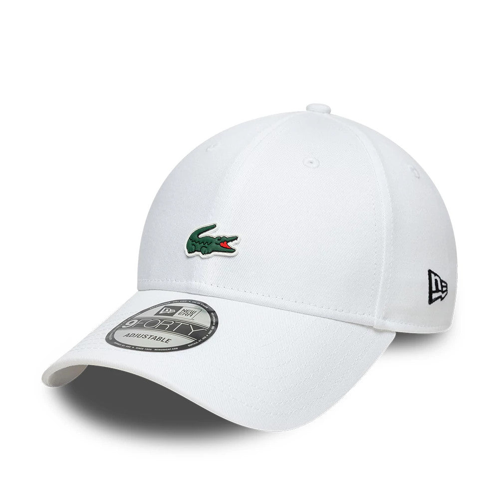 Lacoste X New Era White 9FORTY Adjustable Cap-klyvox