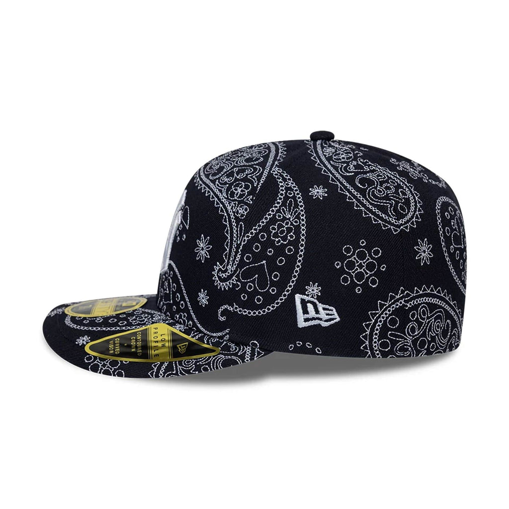 New York Yankees MLB All Over Paisley Navy Low Profile 59FIFTY Fitted Cap-klyvox