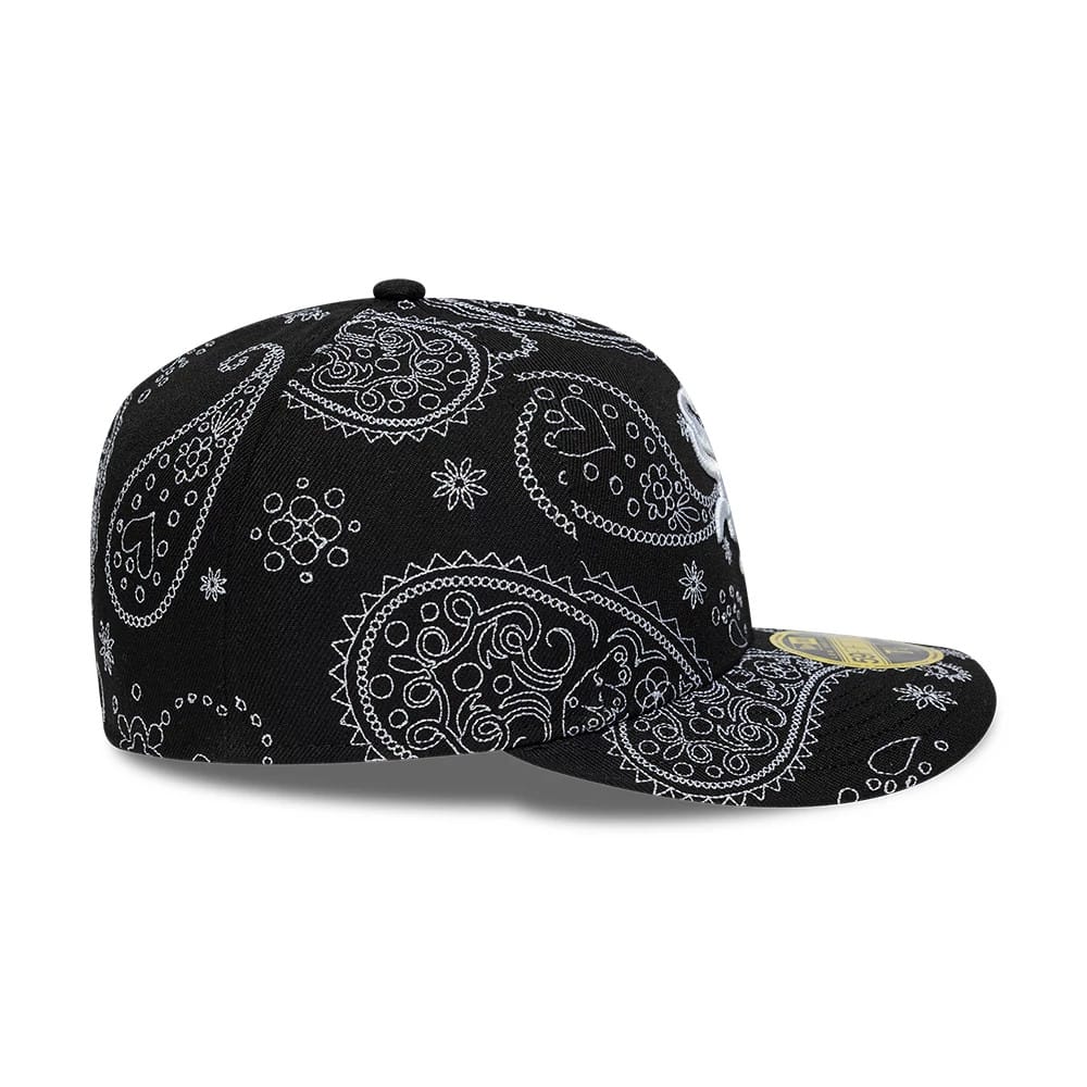 Chicago White Sox MLB All Over Paisley Black Low Profile 59FIFTY Fitted Cap-klyvox