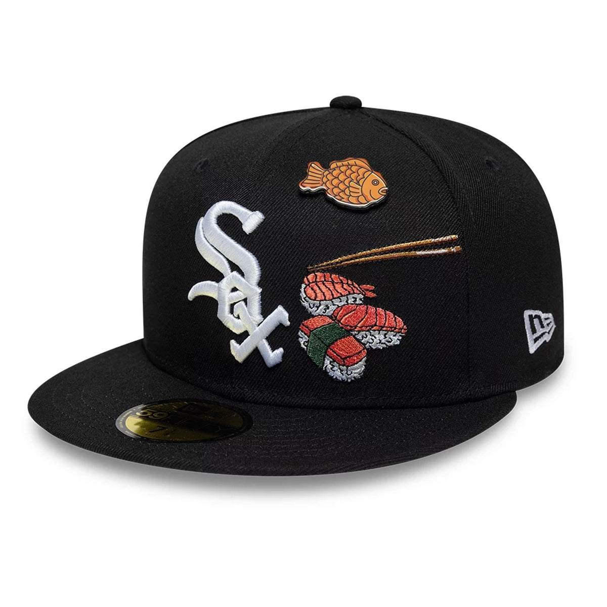 Chicago White Sox MLB Food Black 59FIFTY Fitted Cap-klyvox