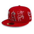LA Angels MLB Mythical Red 59FIFTY Fitted Cap-klyvox