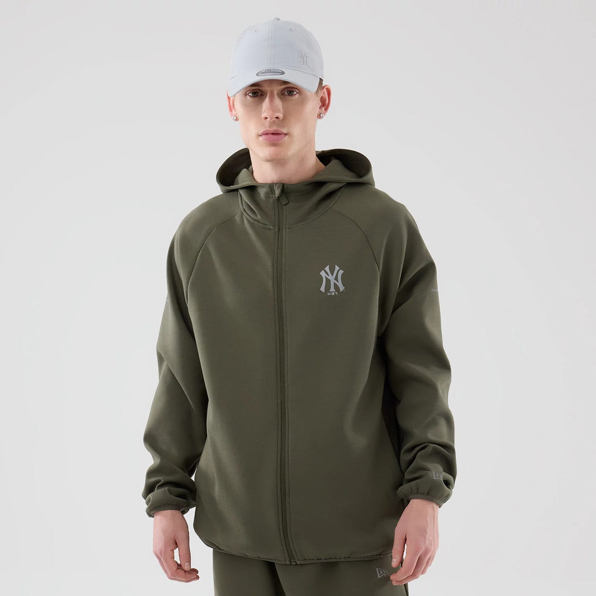 New York Yankees MLB Core Plus Green Full Zip Hoodie-klyvox