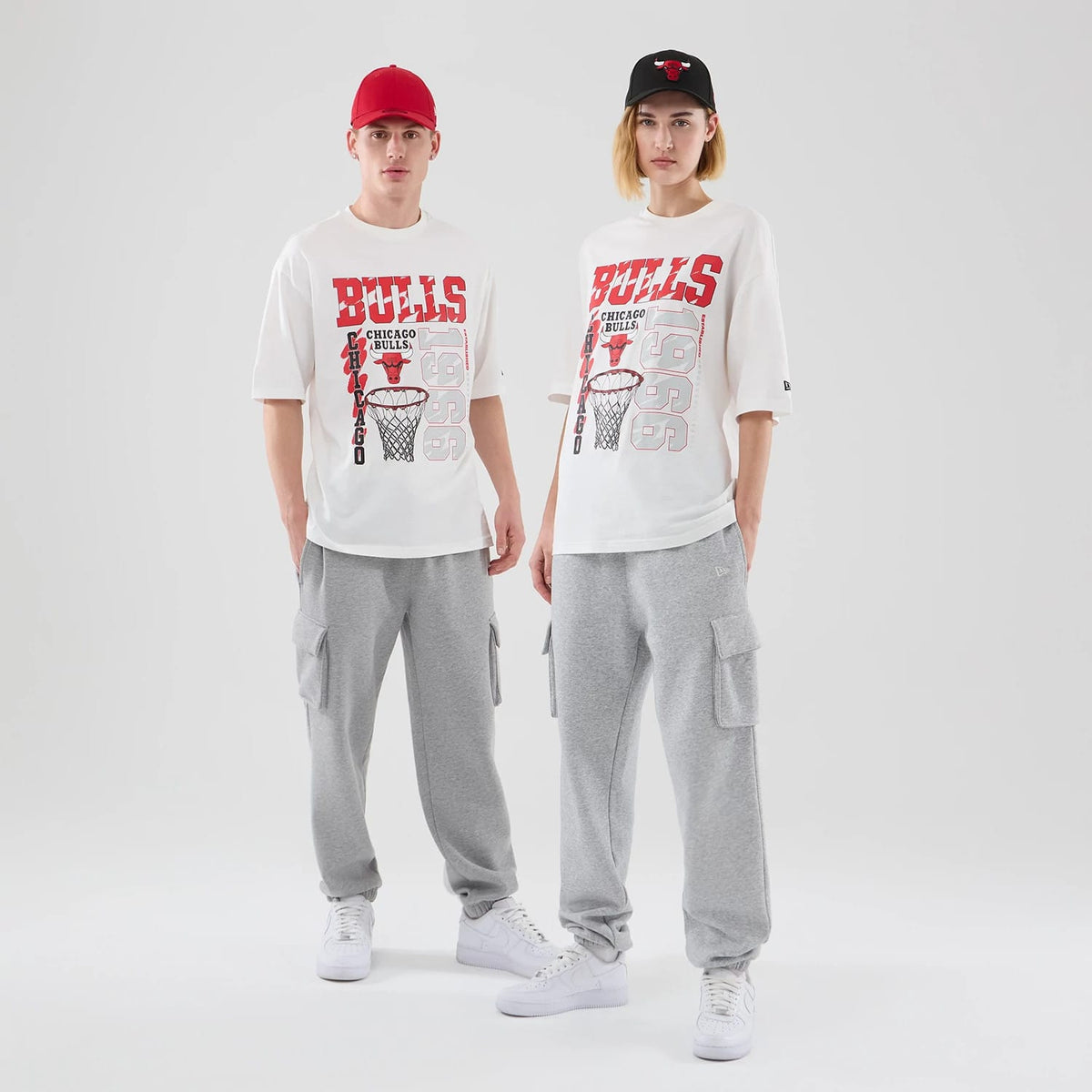 Chicago Bulls NBA Basketball Graphic White Oversized T-Shirt-klyvox