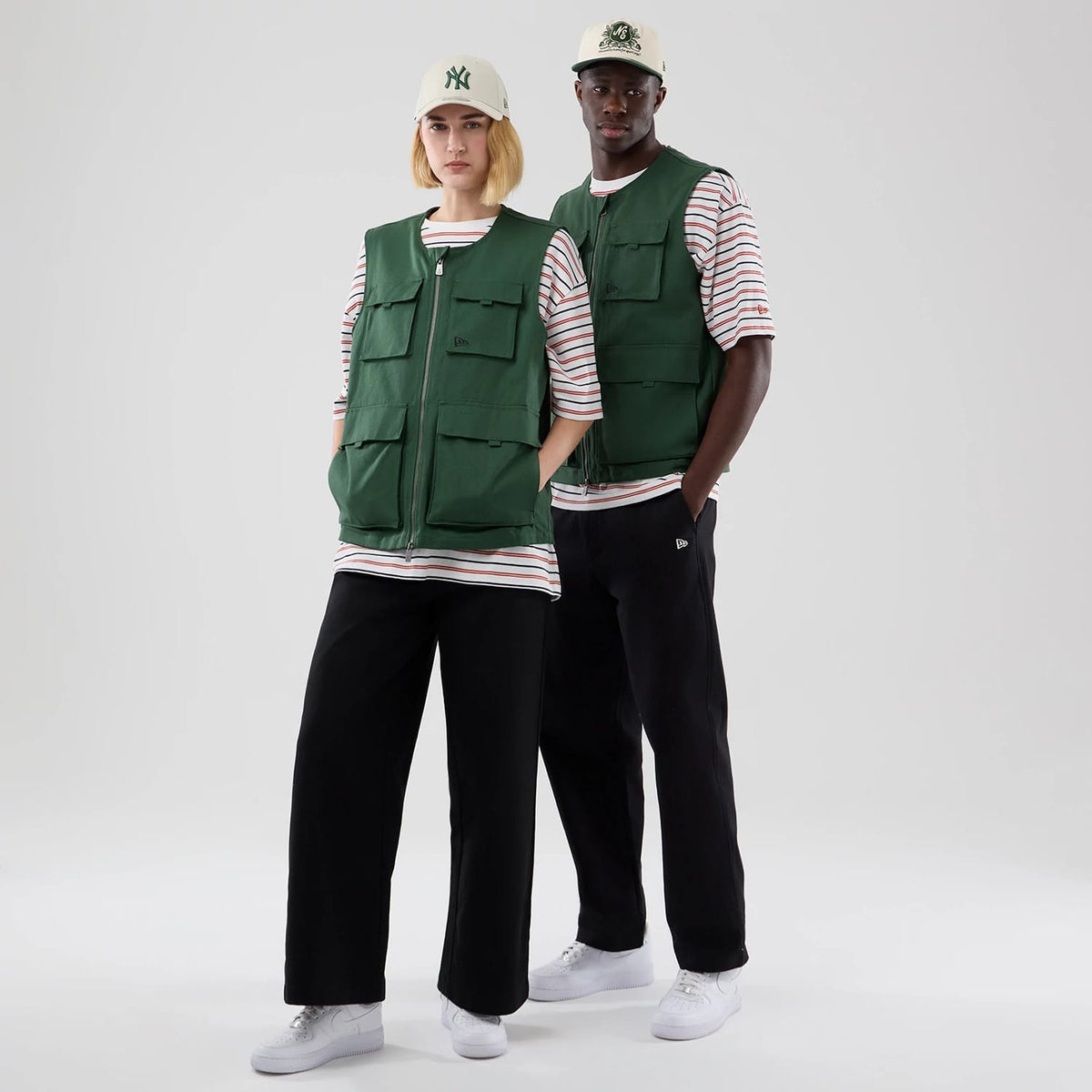 New Era Dark Green Utility Vest-klyvox