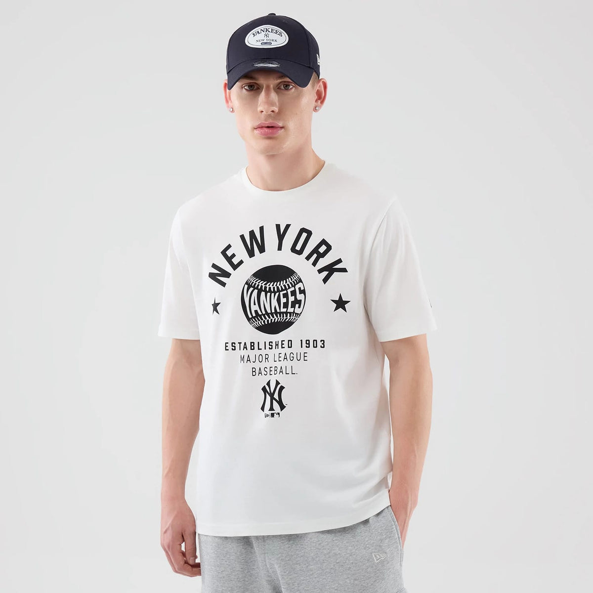 New York Yankees MLB Graphic White T-Shirt-klyvox