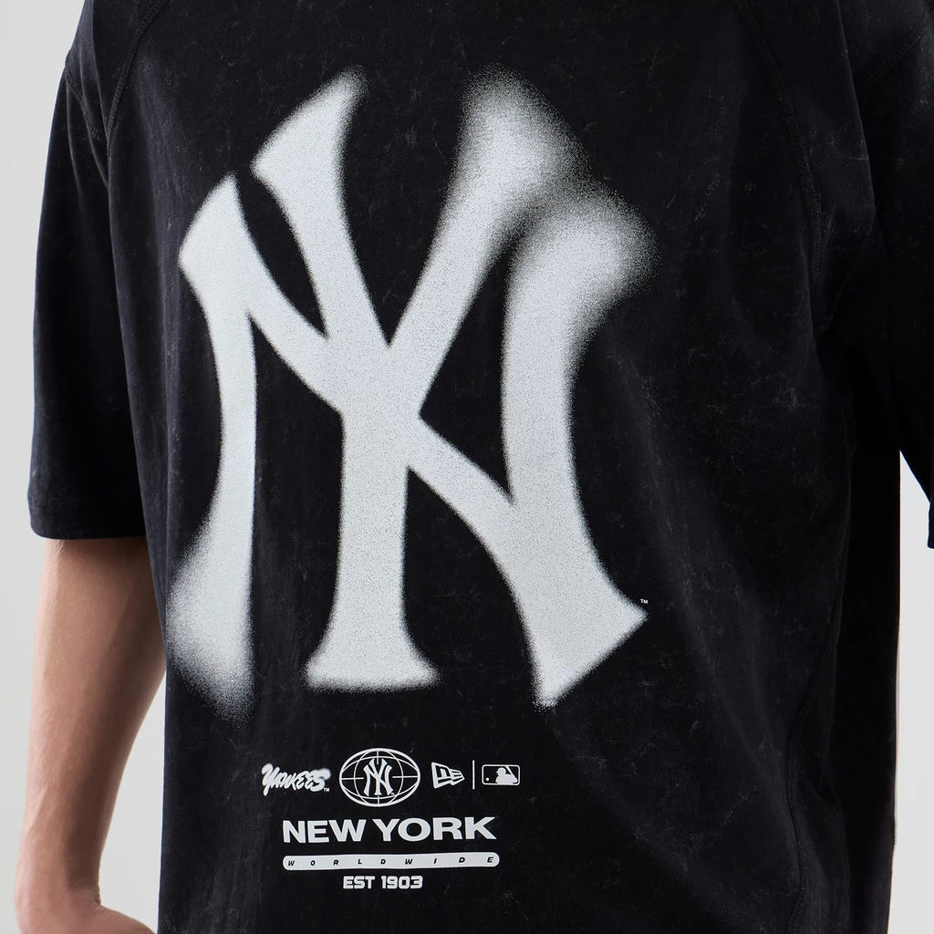 New York Yankees MLB Graphic Boxy Black T-Shirt-klyvox