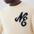New Era Knit Cream Knitted Sweater-klyvox