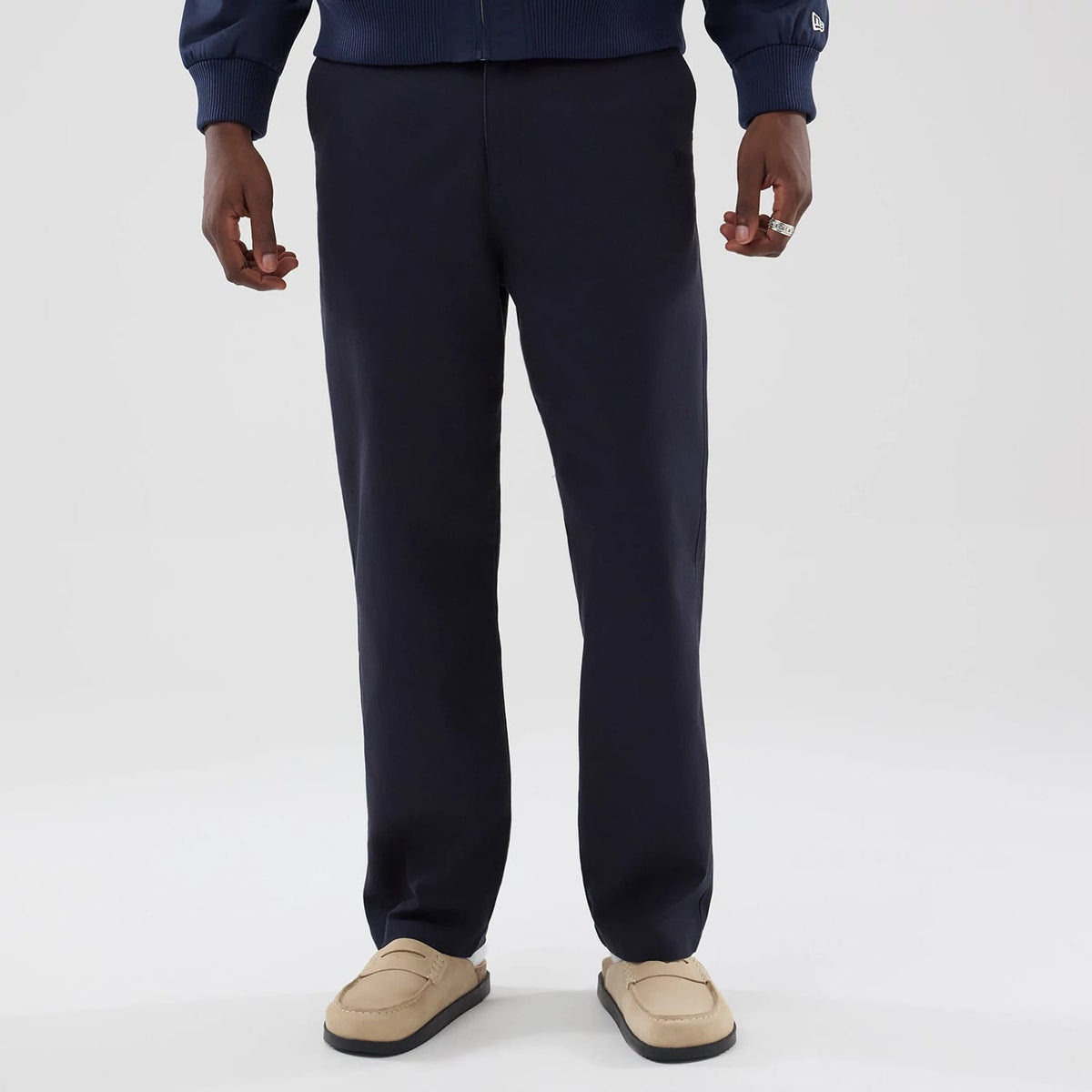 New Era Navy Chino Trousers-klyvox