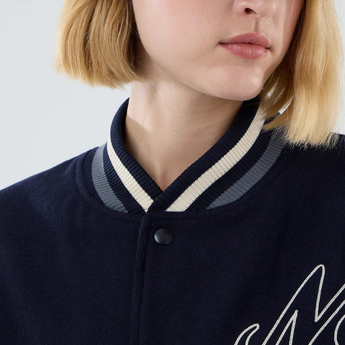 New Era Oversized Navy Varsity Jacket-klyvox