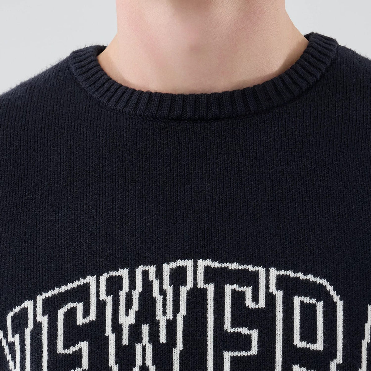 New Era Knit Navy Knitted Sweater-klyvox