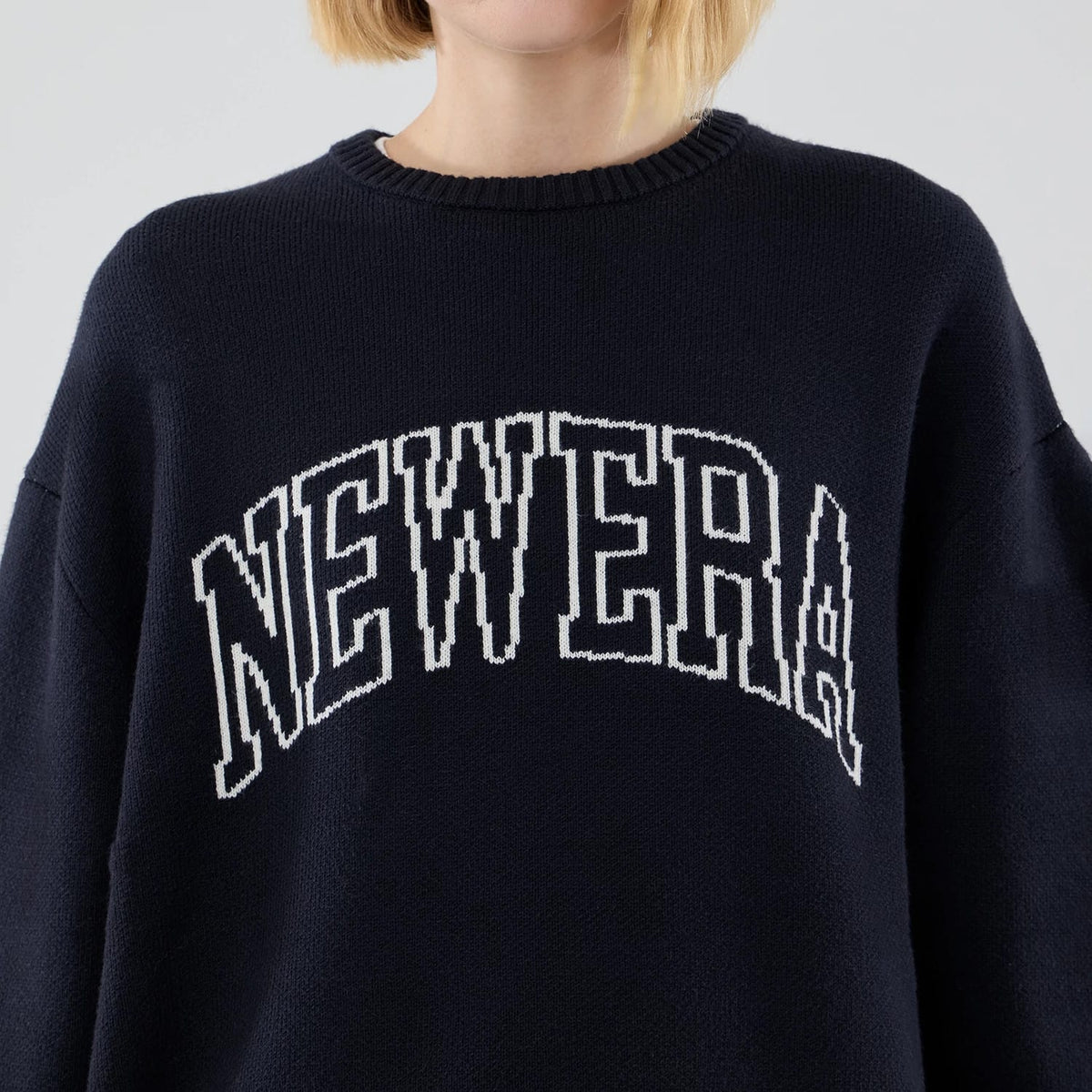 New Era Knit Navy Knitted Sweater-klyvox