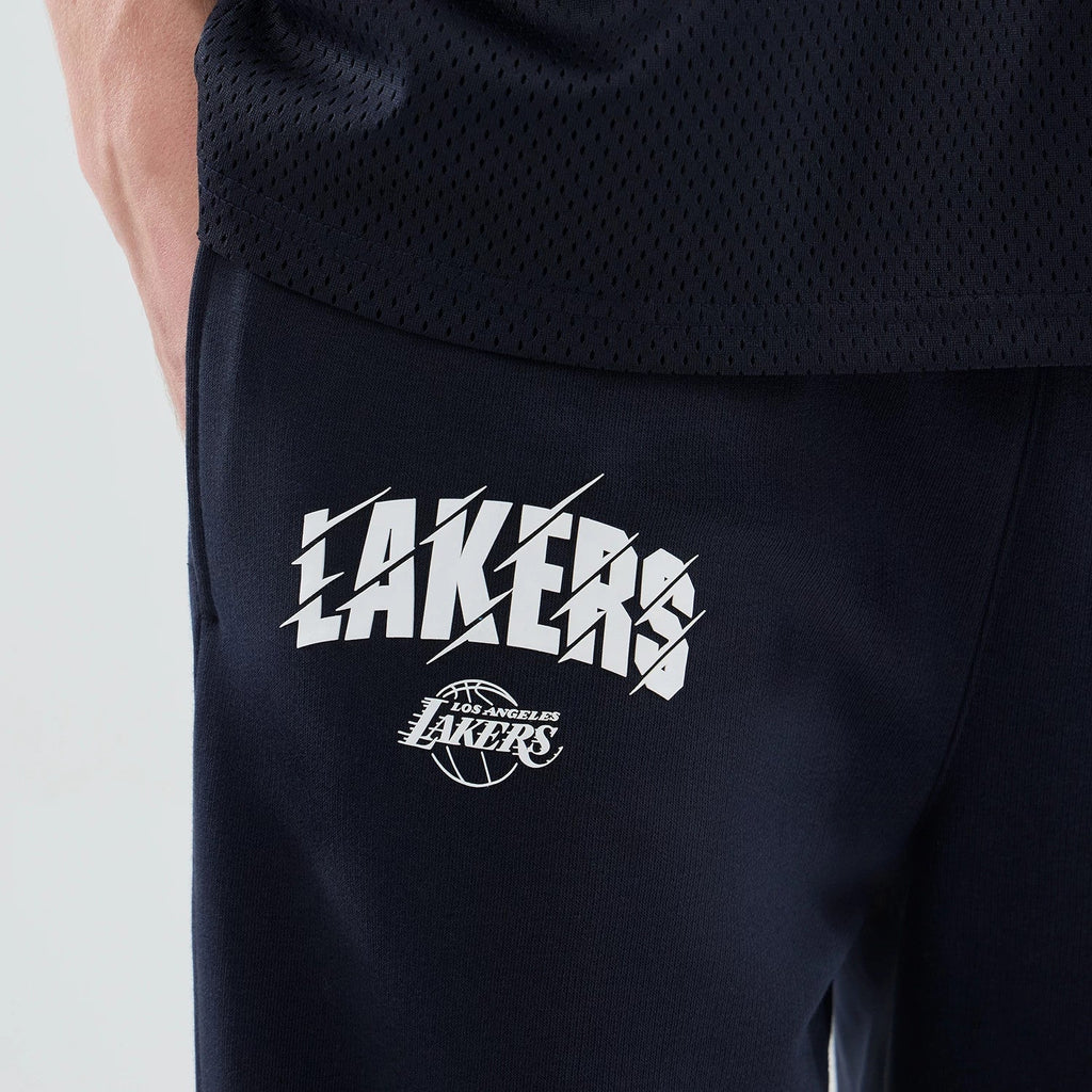 LA Lakers NBA Core Plus Navy Straight Leg Joggers-klyvox