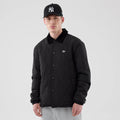 New Era Quilted Coaches Black Jacket-klyvox